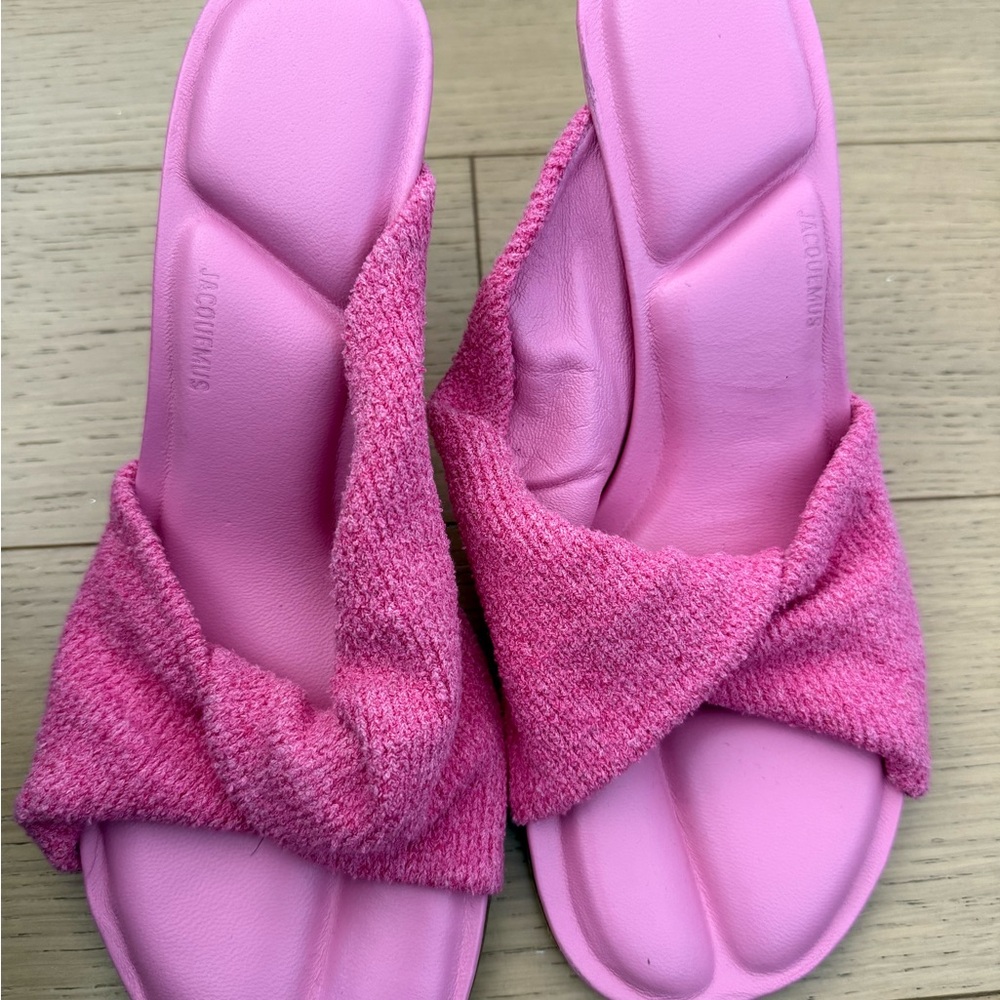 Jacquemus Pink Textured Heels